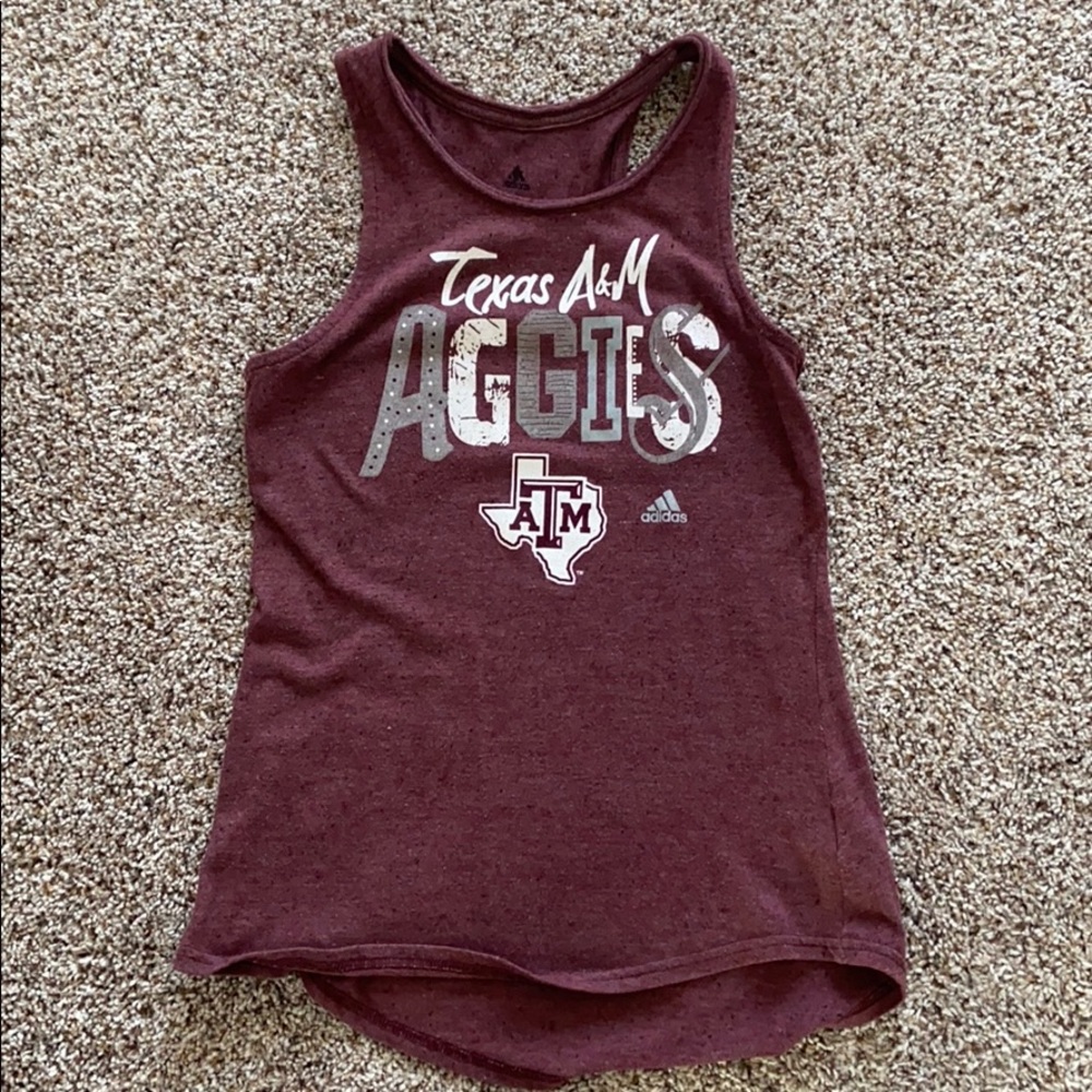 Texas A&M aggies tank small like new adidas